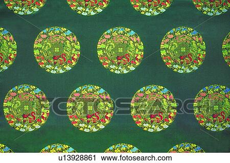 Stock Image - Circular, Close-Up, Design, Dotted, Floral Design. Fotosearch