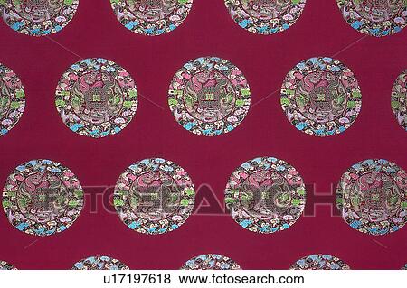 Stock Photo - Circular, Close-Up, Design, Dotted, Floral Design. Fotosearch