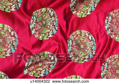 Dotted, Chinese Cloths, Sheet, Metallic, Red, Full Frame, Chinese View Large Photo Image Stock Image - Dotted, Chinese Cloths, Sheet, Metallic, Red, Full Frame, Chinese. Fotosearch