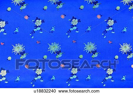 Floral Pattern, Chinese Culture, Full Frame, Fabric, Close-Up, Sheet View Large Photo Image Stock Image - Floral Pattern, Chinese Culture, Full Frame, Fabric, Close-Up, Sheet. Fotosearch