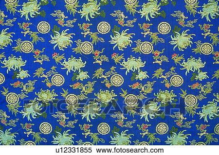 Repetition, Blue, Chinese Cloths, Design, Full Frame, Fabric View Large Photo Image Stock Photography - Repetition, Blue, Chinese Cloths, Design, Full Frame, Fabric. Fotosearch