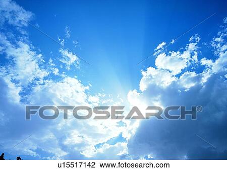 Stock Image - Blue, Cloudscape, Cluster, Day. Fotosearch