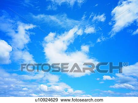 Stock Photo - Blue, Cloudscape, Cluster, Day. Fotosearch