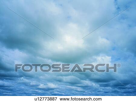 Stock Photo - Blue, Cloudscape, Cluster, Day. Fotosearch
