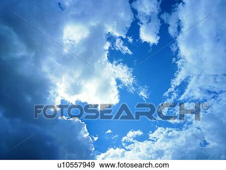 Stock Photo - Fluffy, Backgrounds, Blue, Weather, Natural Pattern, Sky. Fotosearch
