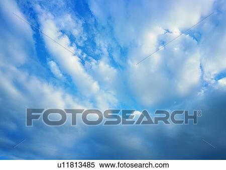 Stock Photography - Image Dictionary, Blue, Backgrounds, Rain Cloud, Cluster. Fotosearch
