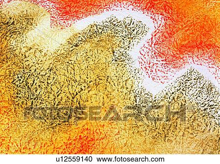Stock Image - texture, painting, pattern, grain, yellow, background. Fotosearch