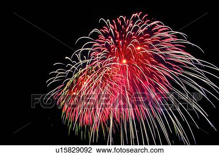 Stock Image - , Black Background, Bright, Celebration, Darkness. Fotosearch