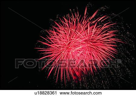 Stock Image - , Black Background, Bright, Celebration, Darkness. Fotosearch