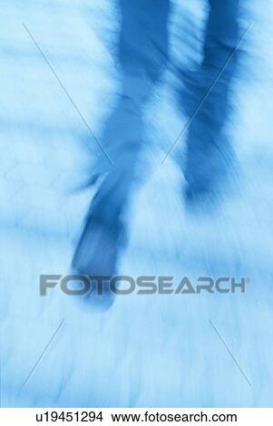 Picture - Person Running Down Street. Fotosearch