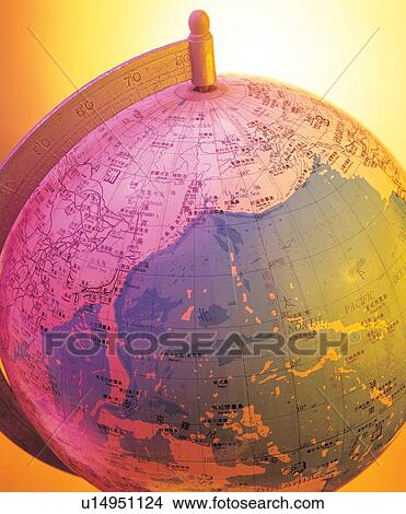 Picture - education, spherical, map, countries, close-up. Fotosearch