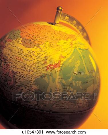 Stock Image - map, travel, indoor, informative, global. Fotosearch
