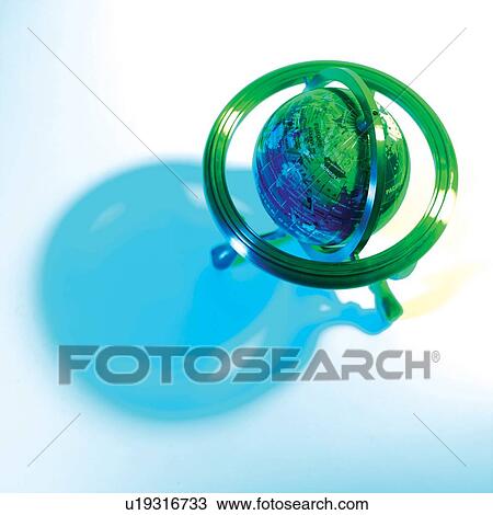 Stock Image - old, shadow, axis of rotation, axis, geography, round, spherical. Fotosearch