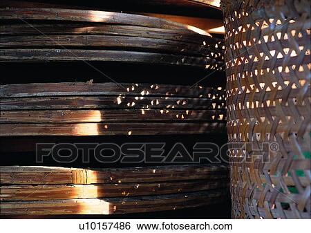 Stock Photograph - sun light, shadow, basket. Fotosearch