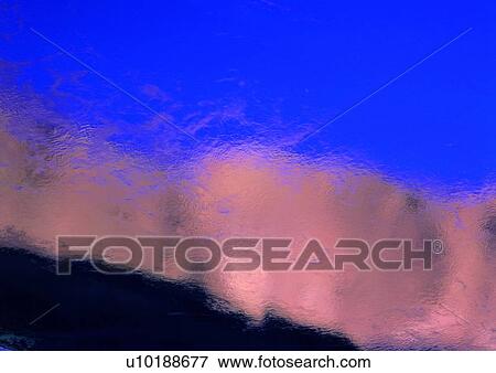 Stock Photo - nature, background, blue, white, black. Fotosearch