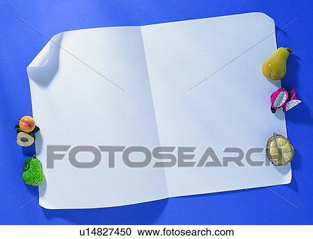 Stock Image - indoor, light, paper, material, fruit shaped magnet, light. Fotosearch