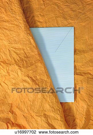 Stock Image - indoor, light, paper, material, stripe, wrinkle. Fotosearch