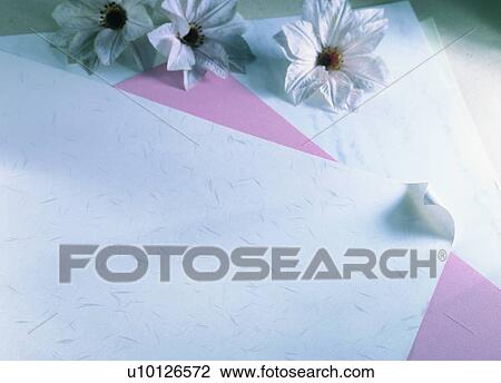 Stock Image - material, indoor, light, paper, artificial flower. Fotosearch