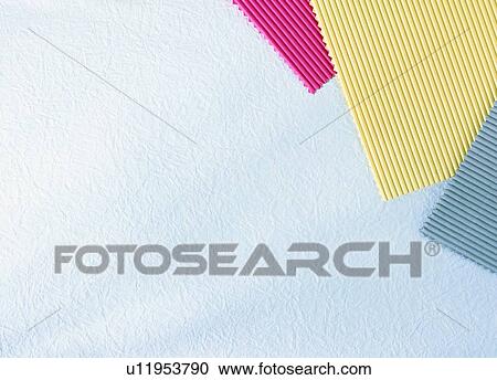 Stock Image - paper, stripe, pattern, material, indoor, light. Fotosearch