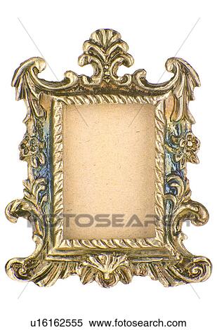 Stock Photography - carving, frame, metal, copper, classical. Fotosearch
