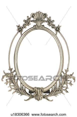 Stock Photograph - frame, flower, rim, round, metal. Fotosearch