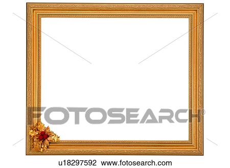 Stock Image - frame, yellow, brown, rim. Fotosearch