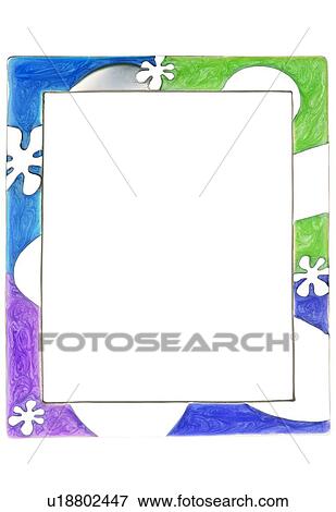 Stock Photo - green, blue, frame, purple, rim. Fotosearch