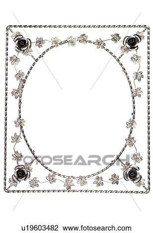 Stock Image - rim, frame, flower, iron, metal. Fotosearch