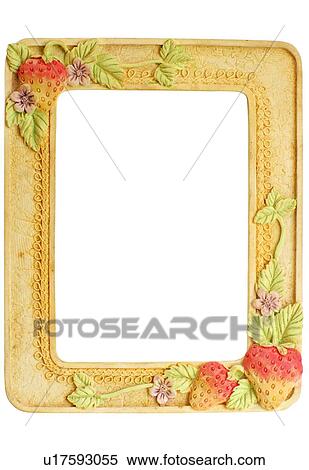 Stock Photography - rim, frame, fruit, strawberry, leaf. Fotosearch