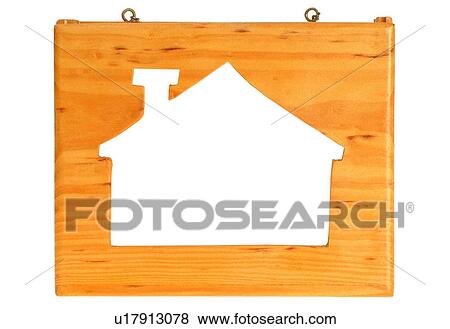 Stock Photo - rim, frame, house, wood, yellow. Fotosearch