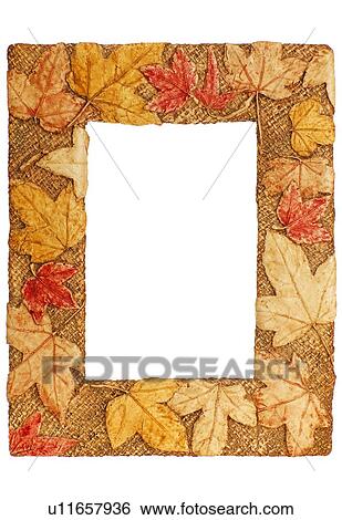 Stock Photograph - rim, frame, leaf, maple, brown. Fotosearch