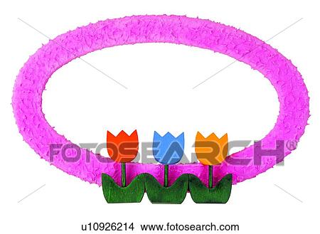 Picture - rim, frame, pink, flower, plant. Fotosearch