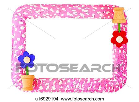 Picture - rim, frame, pink, plant, flower. Fotosearch