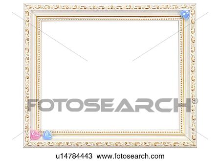 Stock Image - rim, frame, white, carving. Fotosearch
