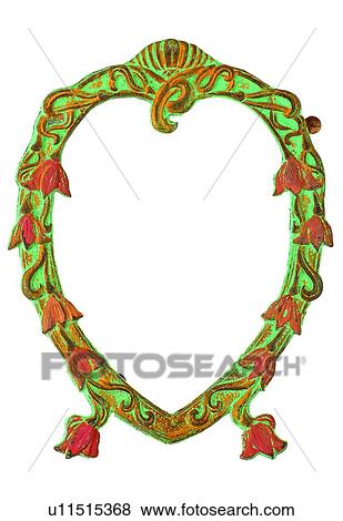 Stock Photo - rim, green, frame, plant, metal. Fotosearch