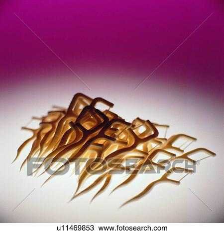 Stock Image - dental floss, tooth, cleaning. Fotosearch
