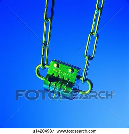 Stock Photo - hardware, metal, chain, iron, lock. Fotosearch