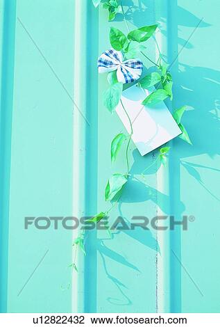 Stock Image - background, leaf, mood, bow, setting, vine, card. Fotosearch