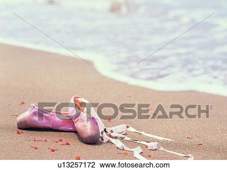 setting, ocean, blossom, sand, romantic, ballet shoes View Large Photo Image Stock Image - setting, ocean, blossom, sand, romantic, ballet shoes. Fotosearch