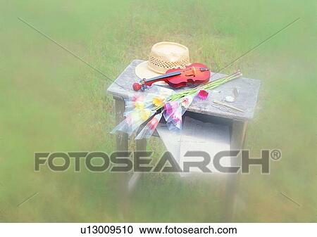 setting, soft focus, desk, violin, hat, flower View Large Photo Image Stock Image - setting, soft focus, desk, violin, hat, flower. Fotosearch