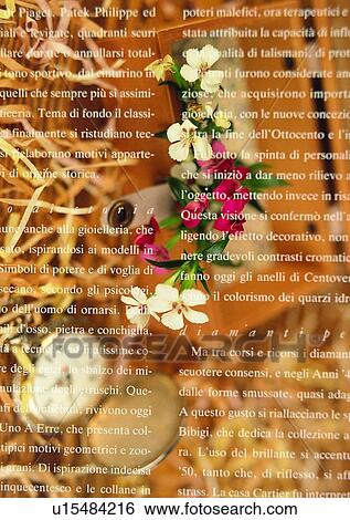 Stock Photograph - watch, setting, flower, romantic, mood, text. Fotosearch
