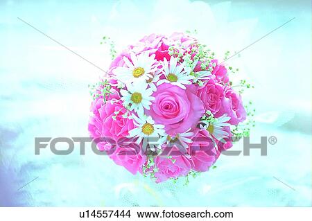 Picture - plant, flower, rose, light, sun flower, bouquet. Fotosearch