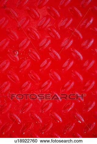 Stock Image - iron, pattern, red, structure, metal, material. Fotosearch