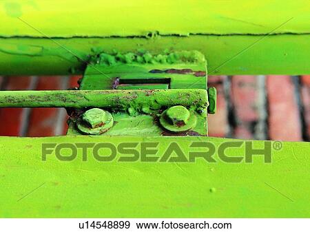 Stock Photo - material, iron, metal, stick, structure, green. Fotosearch