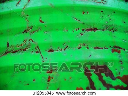 Stock Photography - material, rust, structure, metal, tub, green. Fotosearch