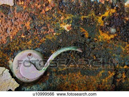 Stock Photograph - material, structure, doorknob, iron, door, rust. Fotosearch