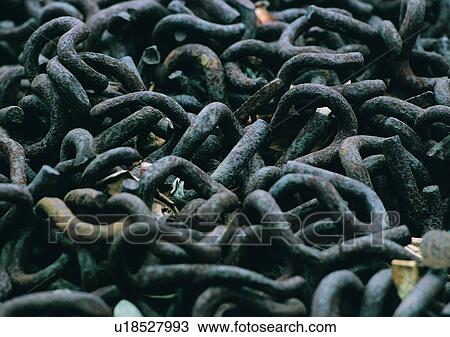 structure, material, iron, chain, shaped, pile View Large Photo Image Stock Image - structure, material, iron, chain, shaped, pile. Fotosearch