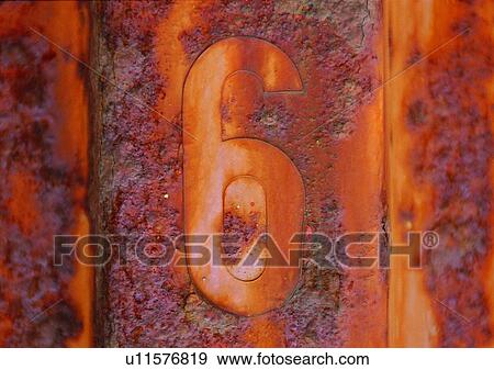 structure, material, iron, rust, number, six View Large Photo Image Stock Photo - structure, material, iron, rust, number, six. Fotosearch