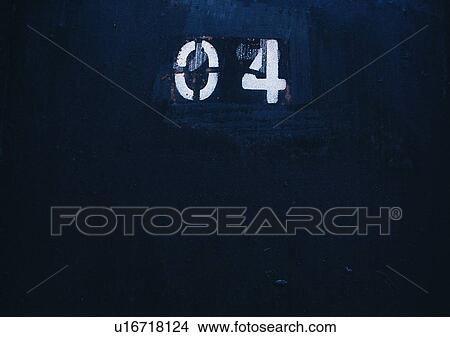 structure, material, wall, painted, number, metal View Large Photo Image Picture - structure, material, wall, painted, number, metal. Fotosearch