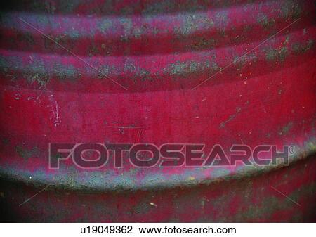 Stock Image - tub, structure, stripe, iron, metal, rust. Fotosearch